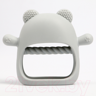 Прорезыватель для зубов Sima-Land Мишка / 10100572 (серый)