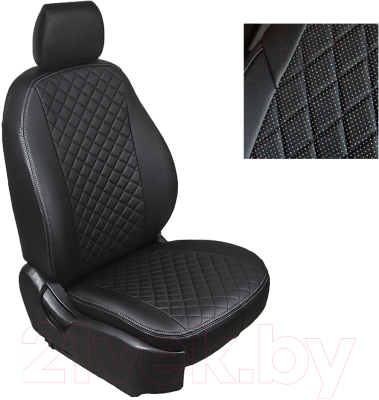 Комплект чехлов для сидений Seintex 89370 (черный)