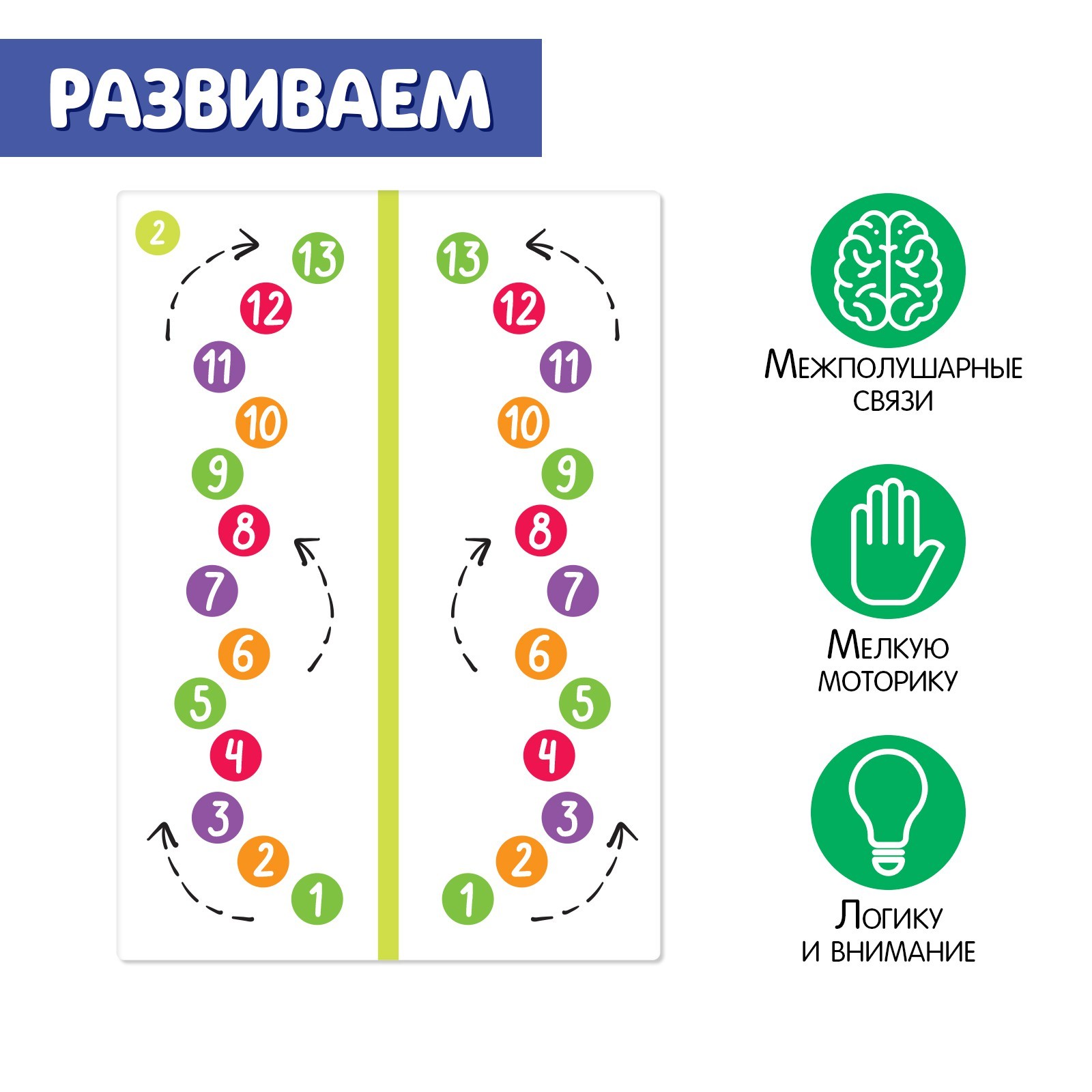 Развивающий игровой набор Zabiaka Межполушарное развитие / 7330312 — фото 4