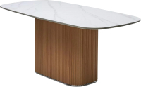 Обеденный стол M-City Tampa 180 / 630M05412 (белый мрамор M326/керамика/каркас дуб) - 