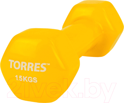 Гантель Torres PL522203 (1.5кг, желтый)