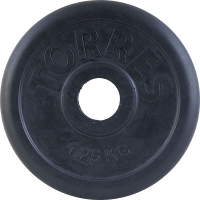 Диск для штанги Torres PL50621 (1.25кг, черный) - 
