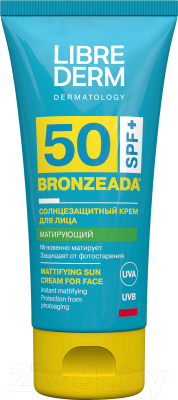 Крем солнцезащитный Librederm Bronzeada Матирующий SPF50 (50мл)