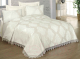Набор текстиля для спальни DO&CO Alya с гипюром 240x260 / 10758 (пудра) - 