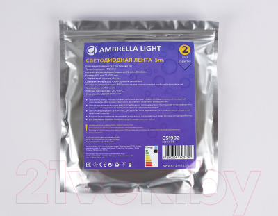 Светодиодная лента Ambrella 5050 30Led 7.2W IP65 4500K / GS1902