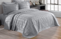 Набор текстиля для спальни DO&CO Ekose 240x260 / 11563 (серый) - 