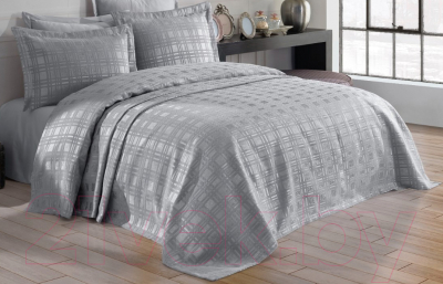 Набор текстиля для спальни DO&CO Ekose 240x260 / 11563 (серый)