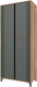 Шкаф Stolline Богемия 2-х дверный / 463.01 (дуб барокко/зеленый) - 
