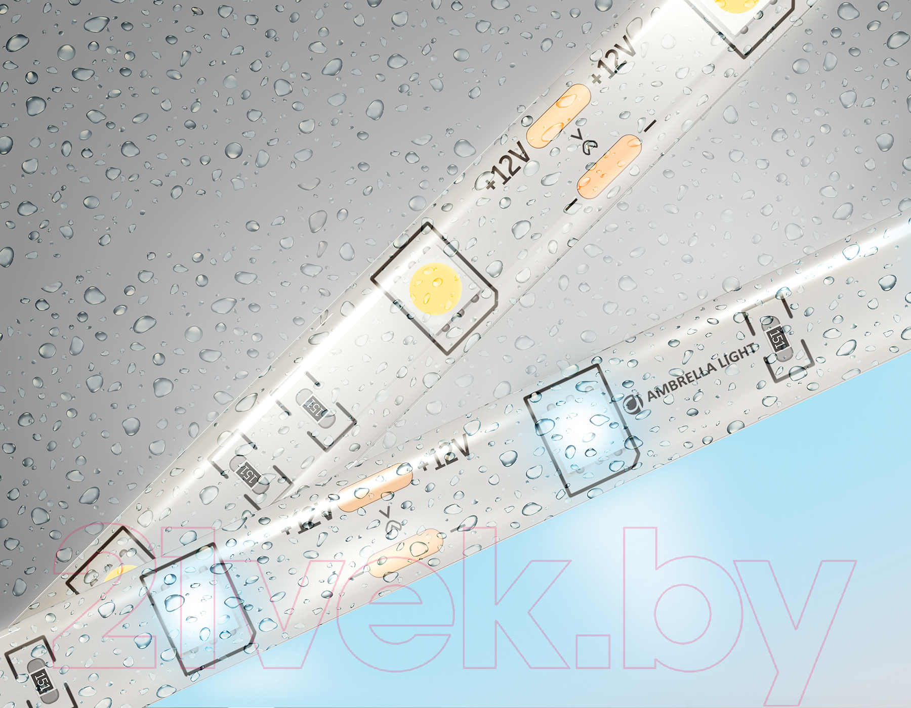 Светодиодная лента Ambrella 5050 30Led 7.2W IP65 6500K / GS1903 — фото 6
