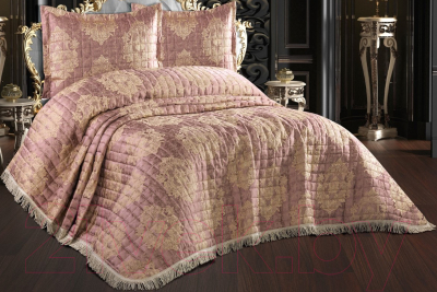 Набор текстиля для спальни DO&CO Elita 260x260 / 11641 (пудра)