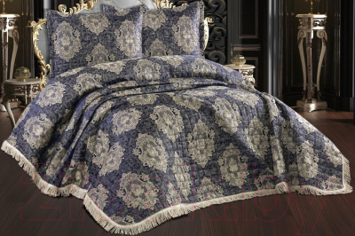 Набор текстиля для спальни DO&CO Elita 260x260 / 11641 (синий)