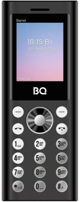 Мобильный телефон BQ 1858 Barrel (черный/серебристый)