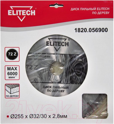 Пильный диск Elitech Z72 / 187796