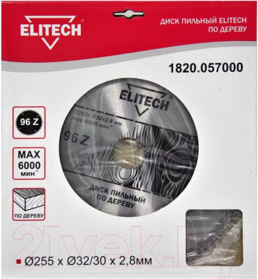 Отрезной диск Elitech Z96 / 187797
