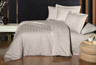 Комплект постельного белья DO&CO Royce 200x220 / 11683  (бежевый)
