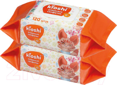 Влажные салфетки детские KIOSHI KS422in (2x120шт)