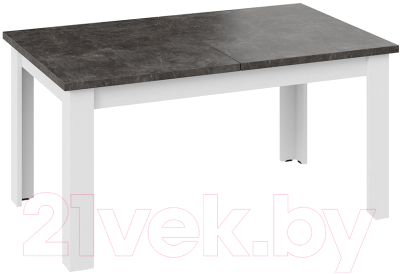 Обеденный стол ТриЯ Ванкувер тип 1 (белый/ателье темный)