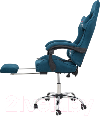 Кресло геймерское Calviano Avanti Ultimato с подножкой (Light Blue Fabric)
