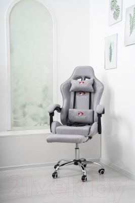Кресло геймерское Calviano Avanti Ultimato с подножкой (Grey Fabric)