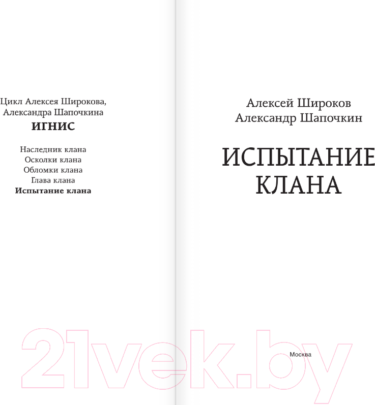 Художественная книга АСТ Испытание клана / 9785171534943 (Широков А.В., Шапочкин А.И.) — фото 3