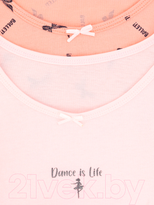 Комплект маек детских Mark Formelle 427739-2 (р.104-56, розовое облако/бантики на розовом)