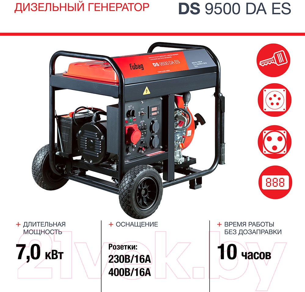 Дизельный генератор Fubag DS 9500 DA ES