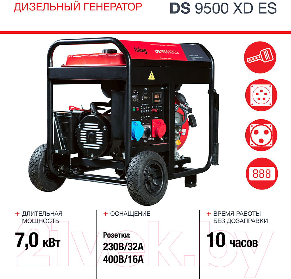 Дизельный генератор Fubag DS 9500 XD ES