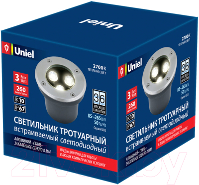 Светильник уличный Uniel ULU-B10A-3W/2700K IP67 / UL-00006820
