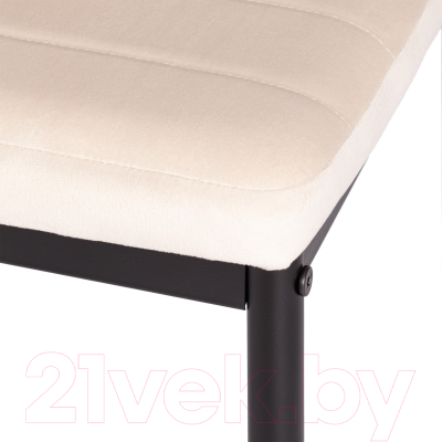 Стул Tetchair Easy Chair металл/вельвет 49x41x98 (светло-бежевый/черный)