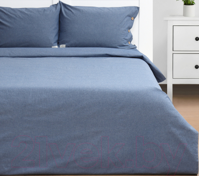Комплект постельного белья Этель Denim 1.5сп / 10245417 (синий)