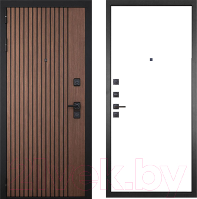 Входная дверь ГРАНИТ Шторм 49 Под покраску (96x207, левая)