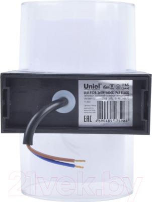 Бра уличное Uniel ULU-P22B-2x5W/4000K IP65 / UL-00010516