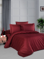 Комплект постельного белья DO&CO Lunetta Dark / 11698 (бордовый) - 