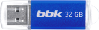 Usb flash накопитель BBK 32GB USB2.0 / 032G-RCT (синий) - 