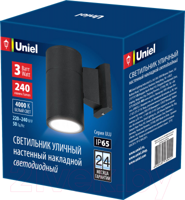 Бра уличное Uniel ULU-S21A-3W/4000K IP65 / UL-00006801