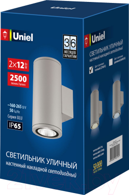 Бра уличное Uniel ULU-S22D-2x12W/2700K IP65 / UL-00011084 