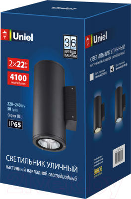 Бра уличное Uniel ULU-S22D-2x22W/6400K IP65 / UL-00010852