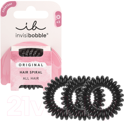 Набор резинок для волос Invisibobble Original True Black 3040CRD