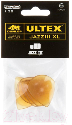 Набор медиаторов Dunlop Manufacturing 427PXL 1.38 Ultex Jazz III XL