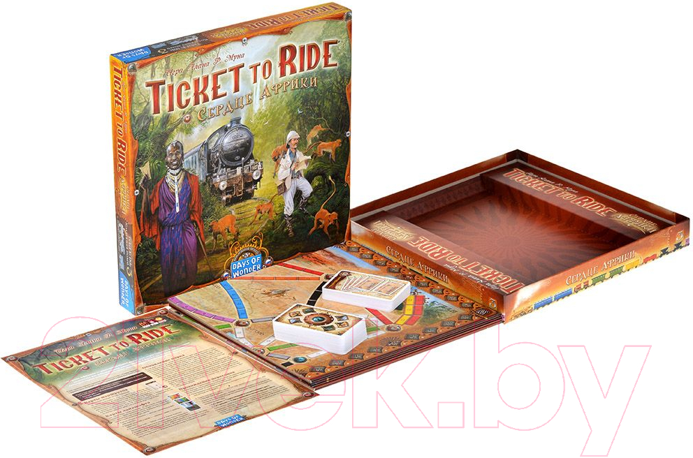 Дополнение к настольной игре Мир Хобби Ticket To Ride. Сердце Африки / 915781