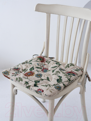 Подушка на стул Rusdecor Льняная Цветы
