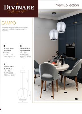 Потолочный светильник Divinare Campo 5875/07 SP-20