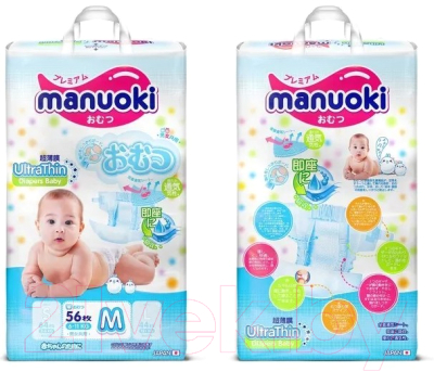 Подгузники детские Manuoki Ultrathin M 6-11кг JPM006 (56шт)