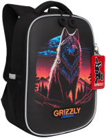 Школьный рюкзак Grizzly RAw-497-5 (черный) - 