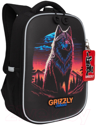 Школьный рюкзак Grizzly RAw-497-5 (черный)