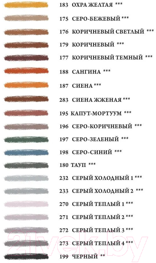 Набор пастельных карандашей Малевичъ GrafArt / 810044