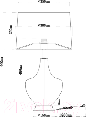 Прикроватная лампа Arte Lamp Sheratan A5052LT-1CC