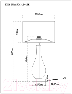 Прикроватная лампа Arte Lamp Naos A5043LT-1BK