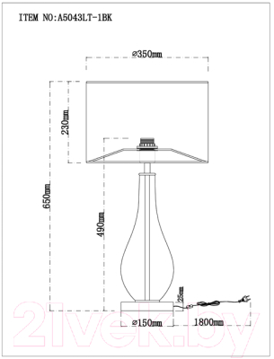 Прикроватная лампа Arte Lamp Naos A5043LT-1WH