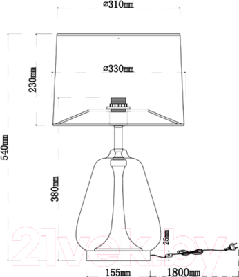 Прикроватная лампа Arte Lamp Pleione A5045LT-1PB